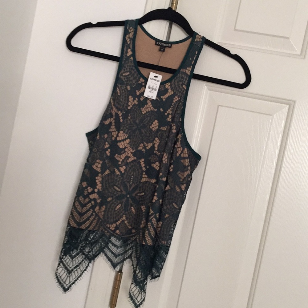 Racer back lace top